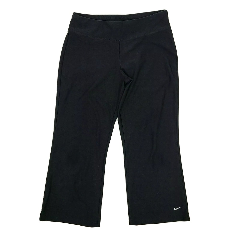 Nike Leggings Womens Size Small Solid All Black Activewear Crop Athletic Stretch